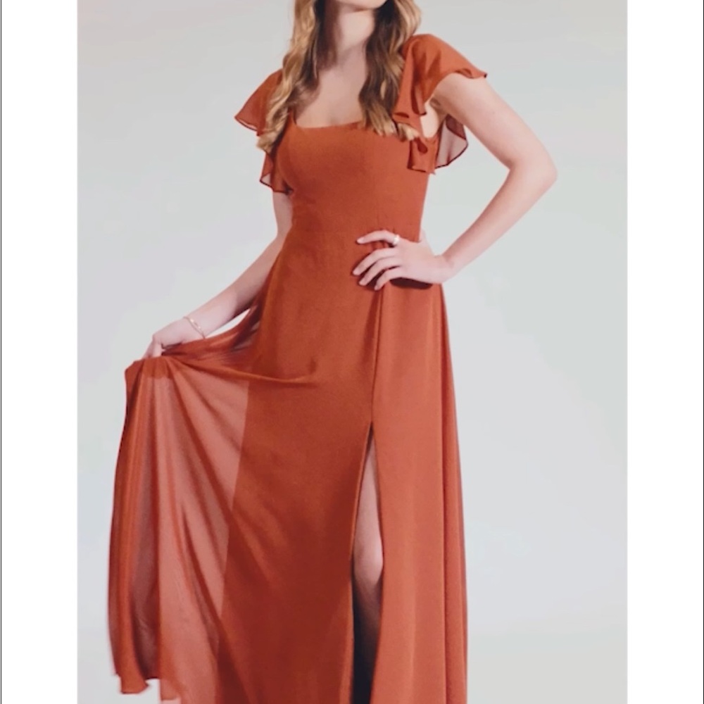Azazie Terracotta Maxi Dress